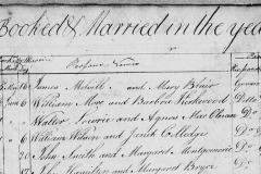 William & Barbara Wedding 6/16/1800